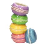 Deko Dolomit Vase DOLLI in Macaron Form, bunt, 12,5x8,5x18,7cm