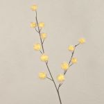 Ballon-Wolfsmilch Deko Zweig ELAENA, Früchte, beige-violett, 100cm