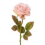 Kunstblume Rose DRINT, Trockenoptik, rosa, 60cm, Ø10,5cm