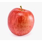 Dekoapfel ATINDO, rot-orange, 8cm, Ø8,5cm