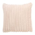Weiches Kissen ALMONA mit Streifen, creme, 45x45cm