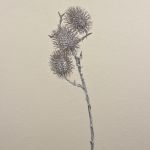 Künstlicher Rambutanfrucht Zweig WARDA, grau-weiß, 60cm