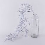 Künstlicher Trauerweidenzweig DIMMI, hängend, Glitzer, silber, 100cm