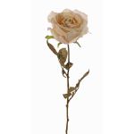 Künstliche Rose NAJMA, Trockenoptik, creme-rosa, 65cm, Ø10cm