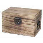 Holzkästchen Vintage ADEVA, Verschluss, Henkel, braun, 16x11x10cm