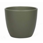 Topf für Pflanzen Keramik TEHERAN BASAR, olivgrün-matt, 19,5cm, Ø22,5cm