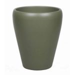 Konische Vase für Orchideen NAZARABAD, Keramik, olivgrün-matt, 17cm, Ø14cm