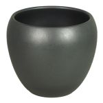 Übertopf URMIA BASAR aus Keramik, anthrazit-matt, 24cm, Ø27cm