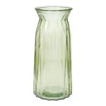 Blumenvase RUBIE aus Glas, hellgrün-klar, 20cm, Ø10,8cm