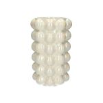 Blumenvase Bubble LYNNETTE aus Dolomit, sand, 24cm, Ø15cm