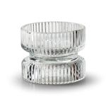 Wendbarer Glas Kerzenständer ARTORIUS für Maxi-Teelichter, Stumpenkerzen, klar, 7cm, Ø9cm