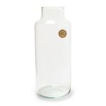 Glas Tisch Vase SIARA, recycelt, klar, 35cm, Ø14,5cm