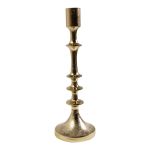 Stabkerzenhalter AMBERLEY aus Aluminium, gold, 30cm, Ø10cm