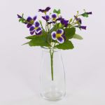 Deko Kunstblume Stiefmütterchen BAHNY auf Steckstab, violett-lila, 22cm
