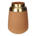 Glas Vase FLORINI, antikrosa-gold-matt, 24,2cm, Ø17cm