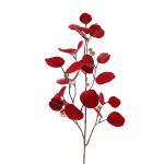 Unechter Eukalyptus Zweig INDALA mit Früchten, rot, 85cm