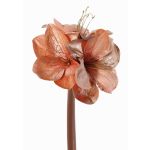 Samt Amaryllis Kunstblume KIRSTY, rosé, 70cm, Ø13-15cm