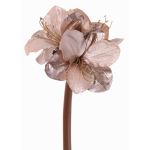 Samt Amaryllis Kunstblume KIRSTY, helllila, 70cm, Ø13-15cm