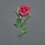 Kunstblume Rose PEZOS, burgunderrot, 60cm, Ø10cm