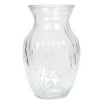 Tischvase aus Glas CATLYN mit gedrehten Rillen, klar, 20cm, Ø13cm