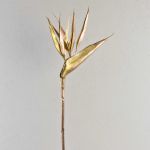 Deko Paradiesvogelblume BALTZE mit Glitzer, gold, 80cm, 19x22cm