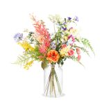 Künstlicher Frühlingsstrauß AVIV, rosa-lila-gelb, 75cm, Ø55cm