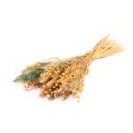 Getrockneter Strauß DILIANE, petrolgrün-natur, 50cm, Ø15cm