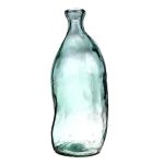 Unförmige Glasflasche WINNY aus Glas, recycelt, klar-blau, 35cm, Ø14,5cm