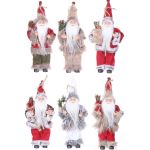 Weihnachtsmann Anhänger HALDOR, 6 Stück, Geschenkesack, bunt, 11x8x20cm