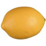 Dekoobst Zitrone KUNFER, gelb, 8,5cm, Ø5,5cm