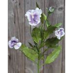 Kunst Stiefmütterchen SILANA, weiß-violett, 30cm, Ø3-6cm