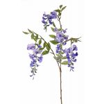 Textil Blauregen Zweig SOULA mit Blüten, blau, 80cm, Ø7-8cm