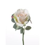 Künstliche Rose ELLI, creme-rosa, 30cm, Ø6cm