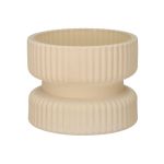 Wendbarer Glas Kerzenständer ARTORIUS für Maxi-Teelichter, Stumpenkerzen, sand-matt, 7cm, Ø9cm