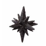 Weihnachtsstern BANDY, 3D mit Glitzer, schwarz, Ø7,5cm