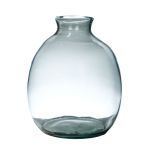Deko Vase Flasche NERRASITA aus Glas, recycelt, klar, 26,5cm, Ø23,5cm