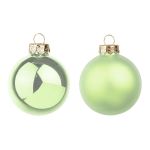 Weihnachtsbaumkugel CLARIBELLE, matt-glänzend, 36 Stück, hellgrün, Ø4cm