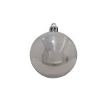 Christbaum Kugel TEODORA, 6 Stück, glänzend silber, Ø7cm