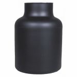 Glas Tisch Vase SIARA, schwarz-matt, 20cm, Ø15cm