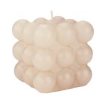 Deko Bubblekerze MARAVILLA, creme, 8,5x8,5x8,5cm - Made in Germany