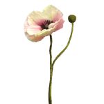 Kunstblume Mohnblume YILAN, rosa-weiß, 60cm