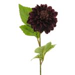 Künstliche Blume Dahlie WANRU, dunkelviolett, 50cm, Ø9cm