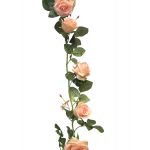 Kunstblumen Girlande Rose KAILIN, rosa-creme, 145cm
