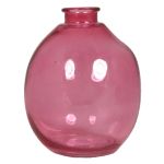 Flasche EDURNE, Glas, rosa-transparent, 12cm, Ø10cm