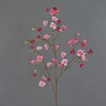 Apfelblütenzweig künstlich SADAKA mit Blüten, pink-rosa, 95cm, Ø1,5-4cm
