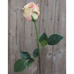 Kunst Rose SAPINA, gelb-rosa, 60cm, Ø6cm