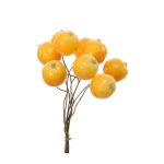 Künstliches Obst Orange TINJA mit Draht, 12 Stück, orange, 2cm, Ø2cm