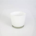 Pflanztopf aus Glas ALENA, weiß, 12,5cm, Ø14,5cm