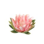 Künstliche Blüte Lotusblüte SKYLAR, schwimmend, rosa-weiß, Ø14cm