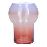 Dekovase ONOFRIO, Glas, lila-rosa-lachs-klar, 16cm, Ø12cm
